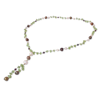 Nature's Melody Pearl & Gemstone Beaded Necklace