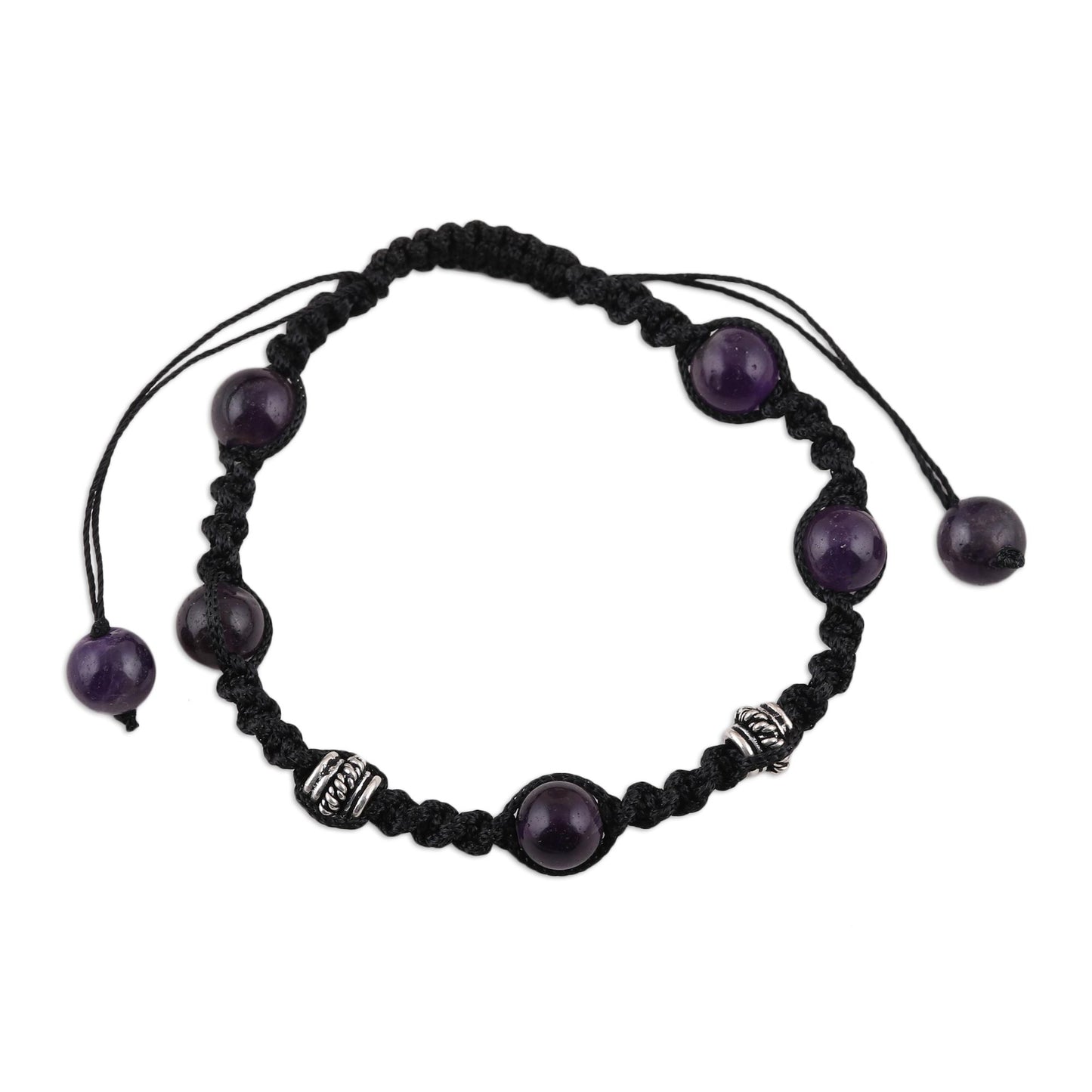 Violet Peace Macrame Bracelet