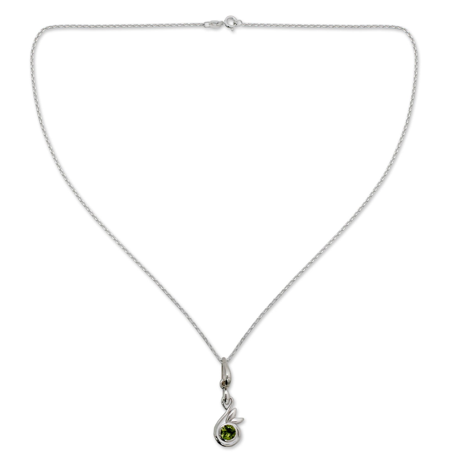 New Growth Peridot Necklace from Indian Modern Jewelry Collection