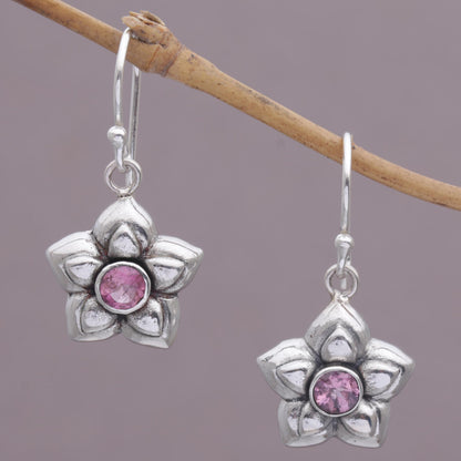 Tourmaline & Sterling Silver Dangle Earrings