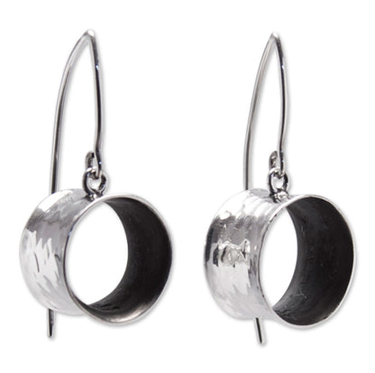 Urban Moon Handmade Modern Fine Silver Dangle Earrings