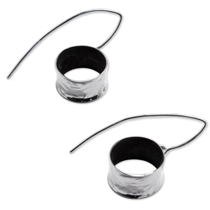 Urban Moon Handmade Modern Fine Silver Dangle Earrings