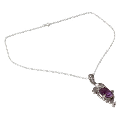 Jaipuri Beauty Amethyst pendant necklace