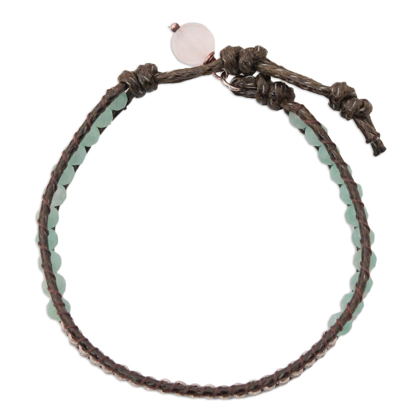 Hill Tribe Memory Amazonite and quartz beaded bracelet