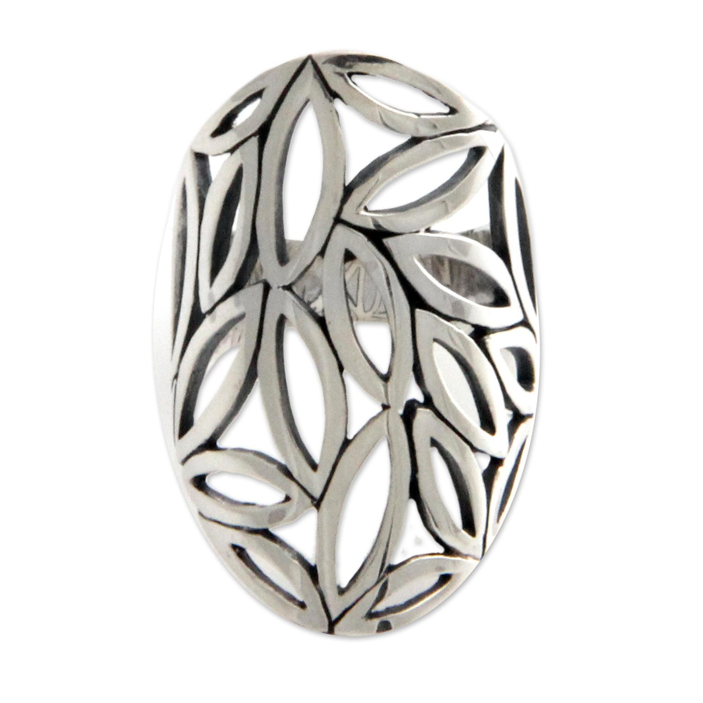 Bamboo Breeze Sterling silver cocktail ring