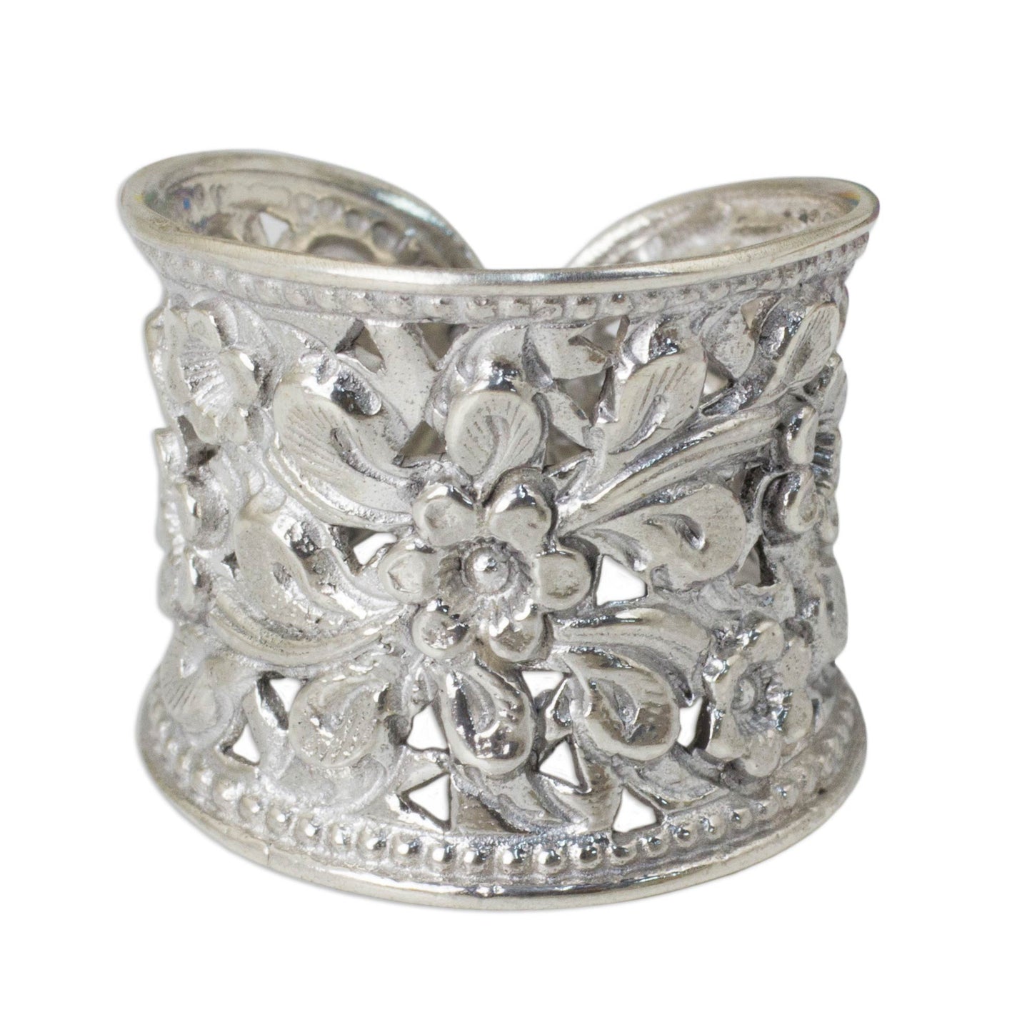 Mae Ping Jasmine Floral Band Ring