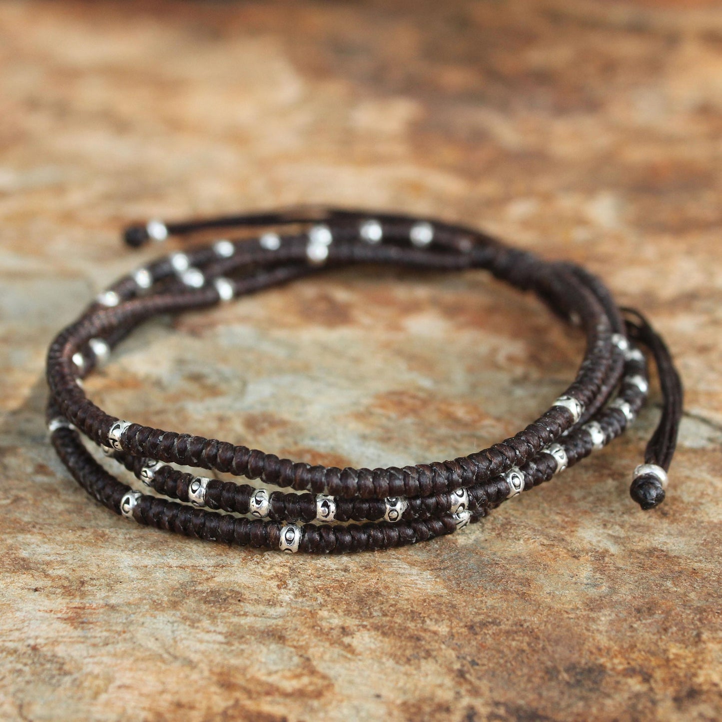 Surreal Brown Sterling Silver Bracelet