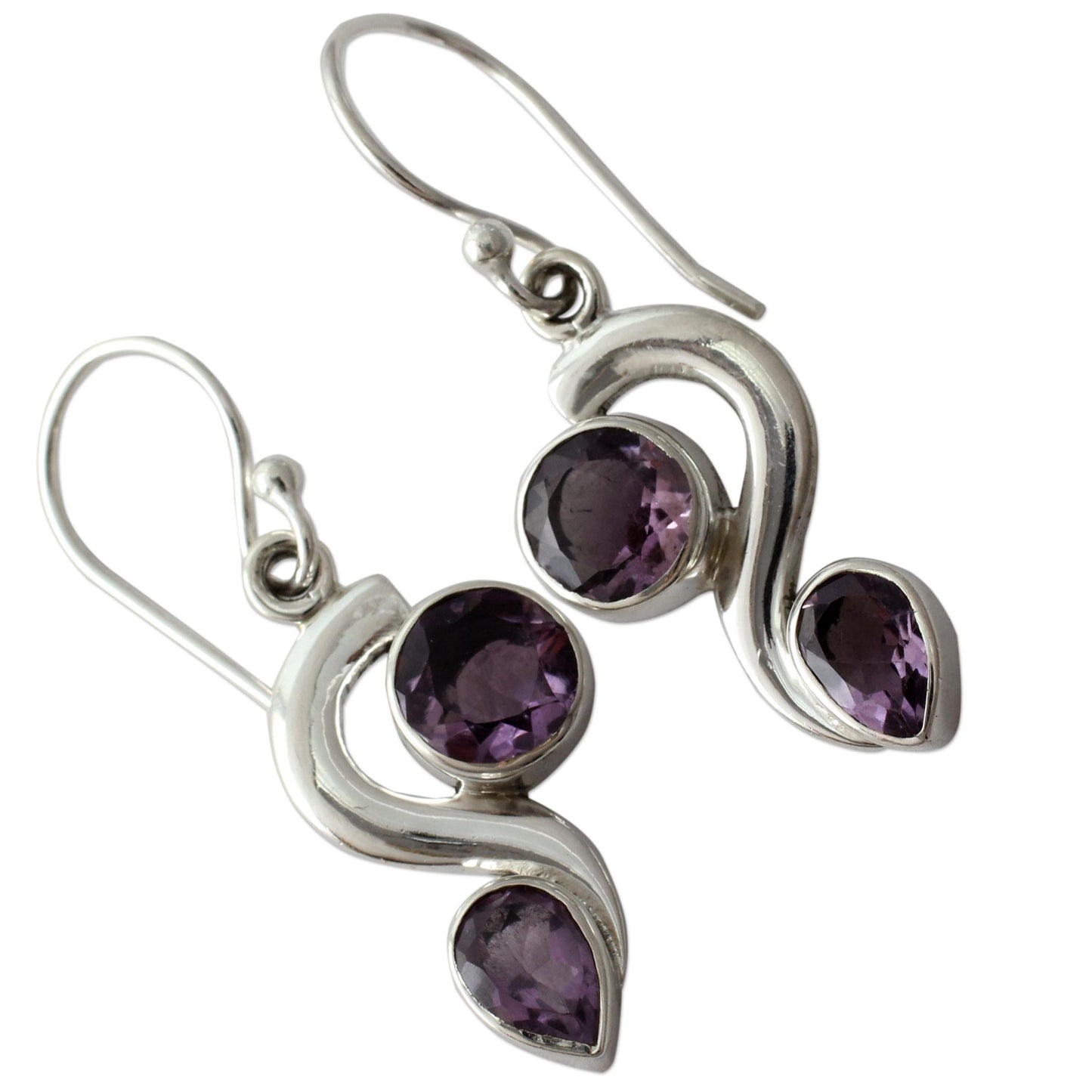 Jungle Enchantment Amethyst dangle earrings