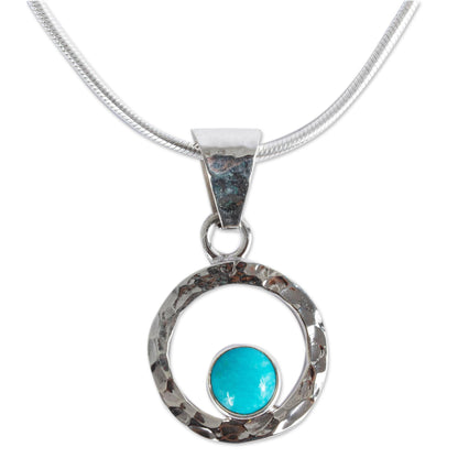 Eye of the Sea Women's Modern Fine Silver Natural Turquoise Necklace