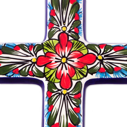 Jerusalem Rose Ceramic cross