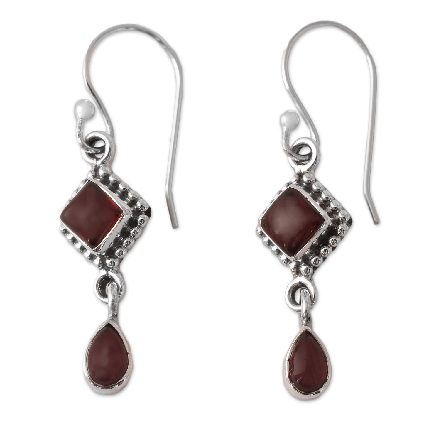 Fire of Love Garnet Earrings