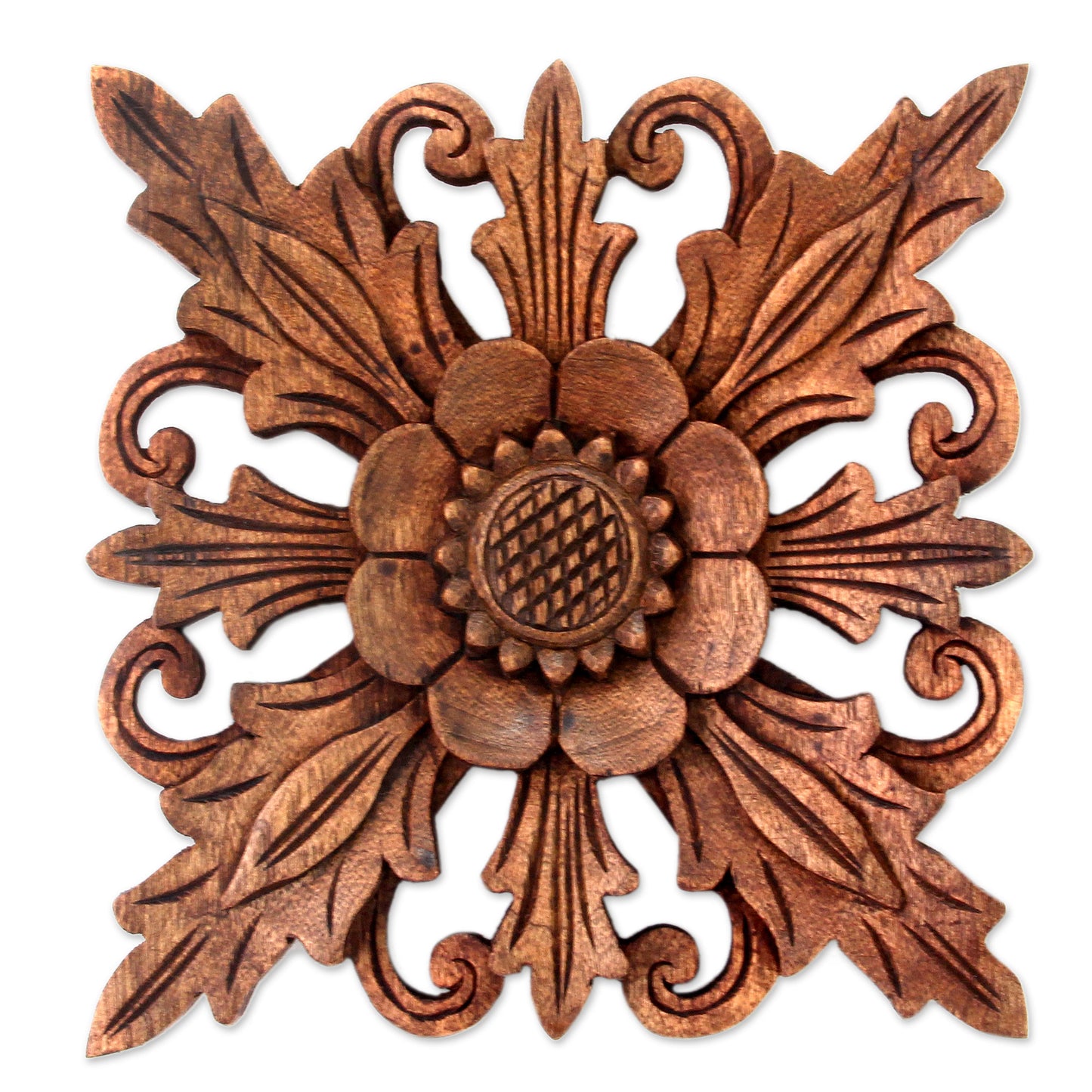 Balinese Flowers Wood Wall Panels