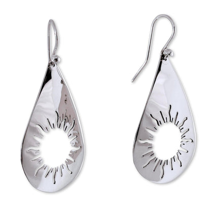 Sun Drops Silver Earrings