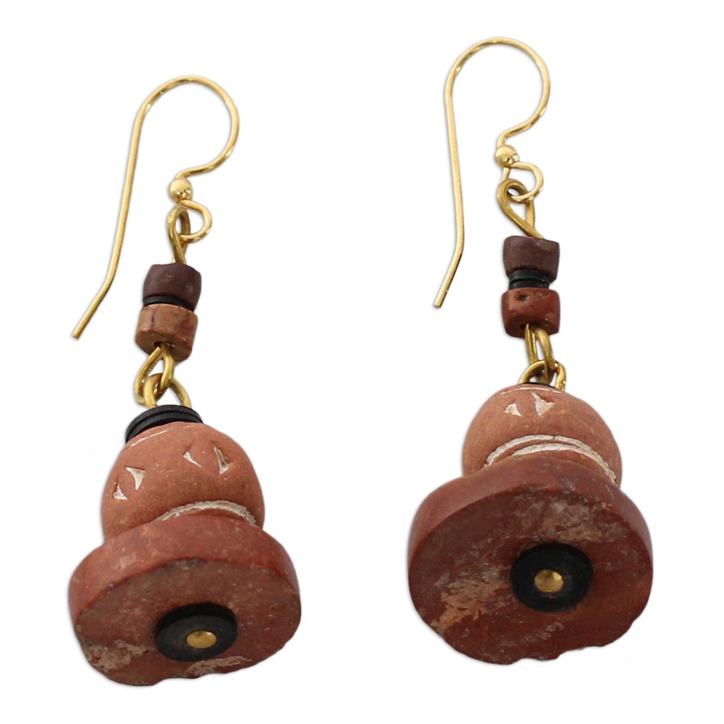 Nigerian Belles Handcrafted Ceramic Dangle Earrings