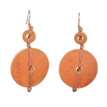 Tropical Fun Dried Calabash Dangle Earrings