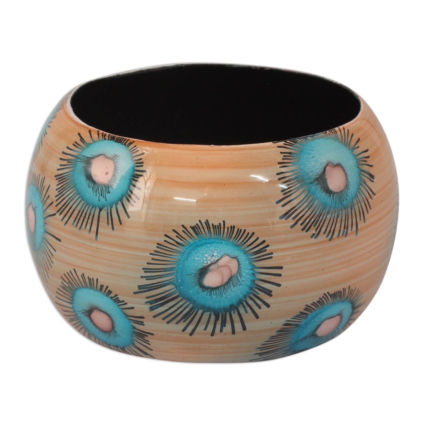 Blue Anemone Bangle Bracelet