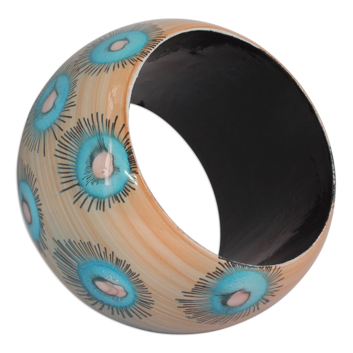 Blue Anemone Bangle Bracelet