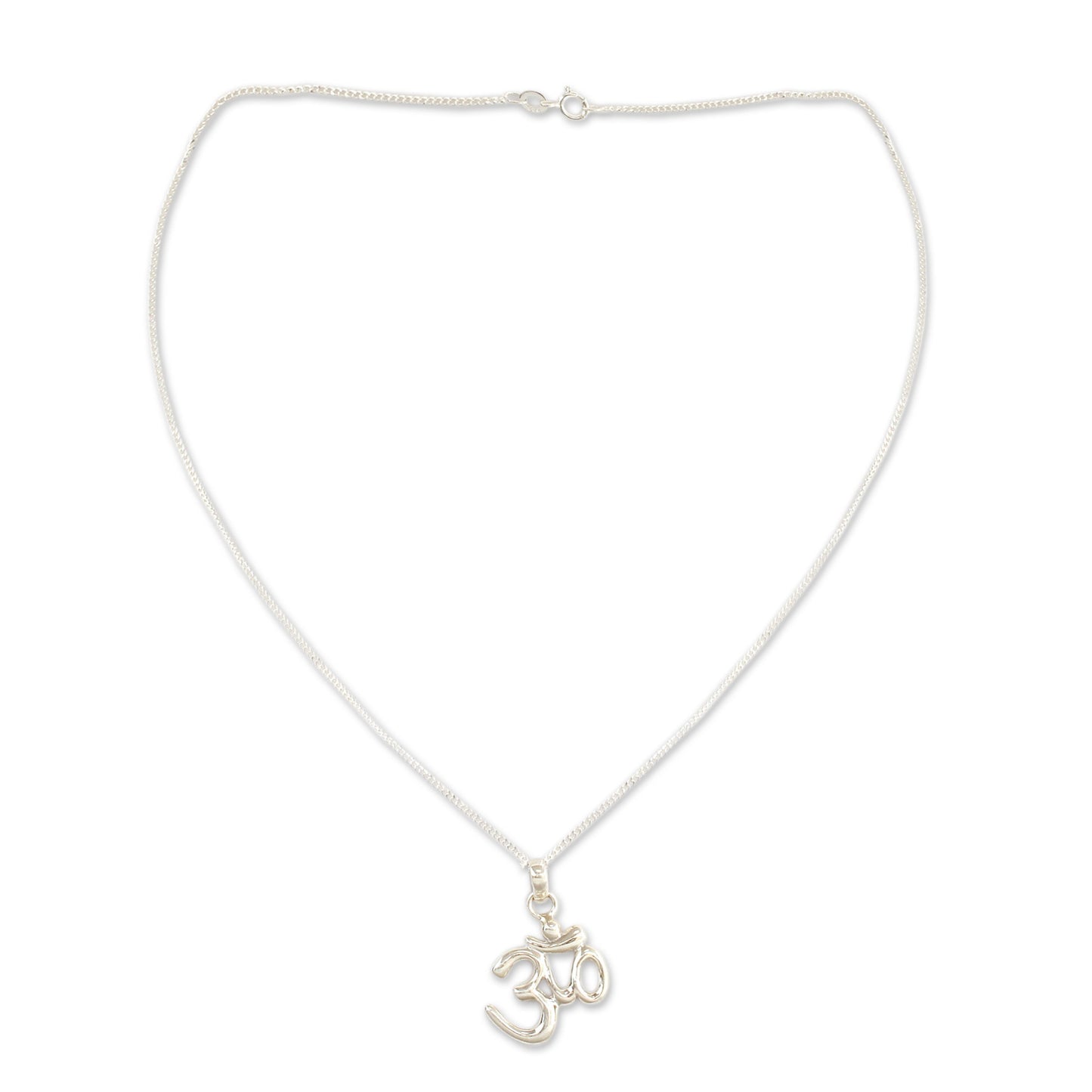 Light of Om Sterling Silver Necklace from Yoga Jewelry Collection