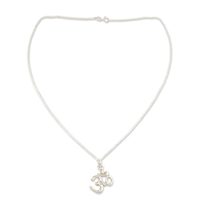 Light of Om Sterling Silver Necklace from Yoga Jewelry Collection