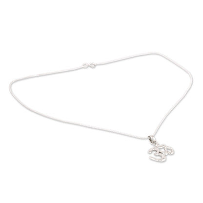 Light of Om Sterling Silver Necklace from Yoga Jewelry Collection