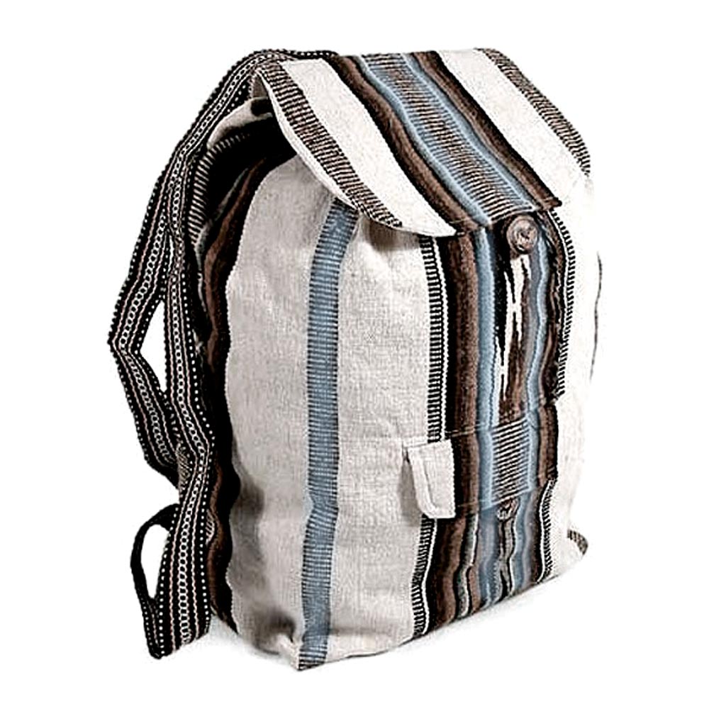 Boho Stripes Handcrafted Peruvian Alpaca Blend Backpack