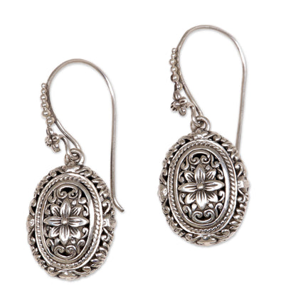 Pura Lotus Sterling Silver Flower Earrings