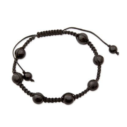 Song in the Night Unique Onyx Shambhala-style Bracelet