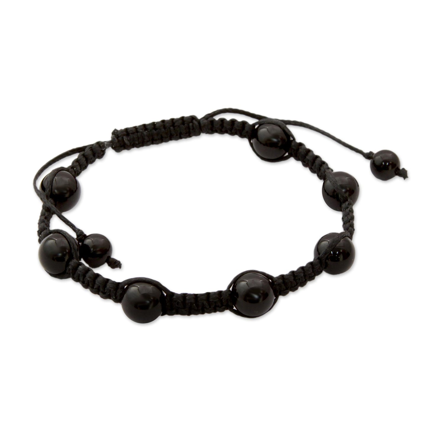 Song in the Night Unique Onyx Shambhala-style Bracelet