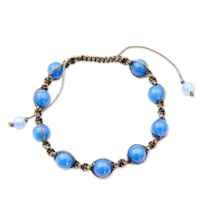 In Harmony Chalcedony Beaded Bracelet