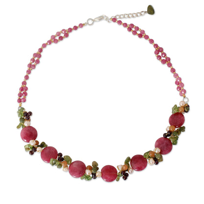 Peony Romance Beaded Necklace