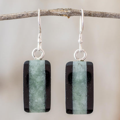 Maya Legend Collectible Modern Jade Dangle Earrings