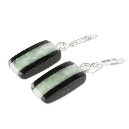 Maya Legend Collectible Modern Jade Dangle Earrings