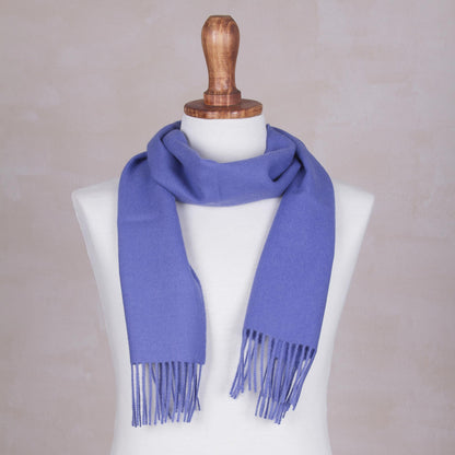 Lily Valley Handmade Alpaca Wool Solid Scarf from Peru