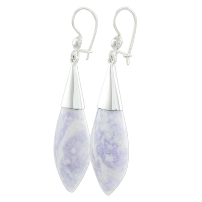 Maya Lance of Twilight Jade & Silver Dangle Earrings