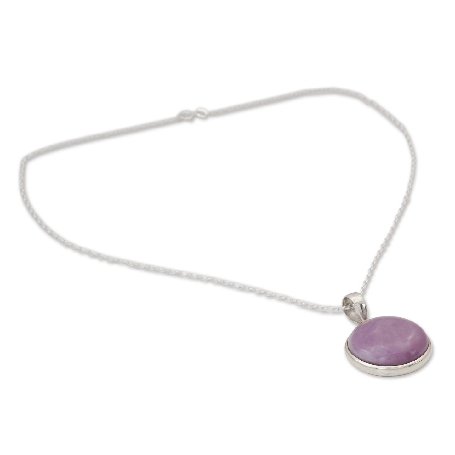 Lavender Muse Phosphosiderite Necklace on Sterling Silver