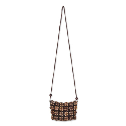 NOVICA - Petite Coconut Shell Shoulder Bag