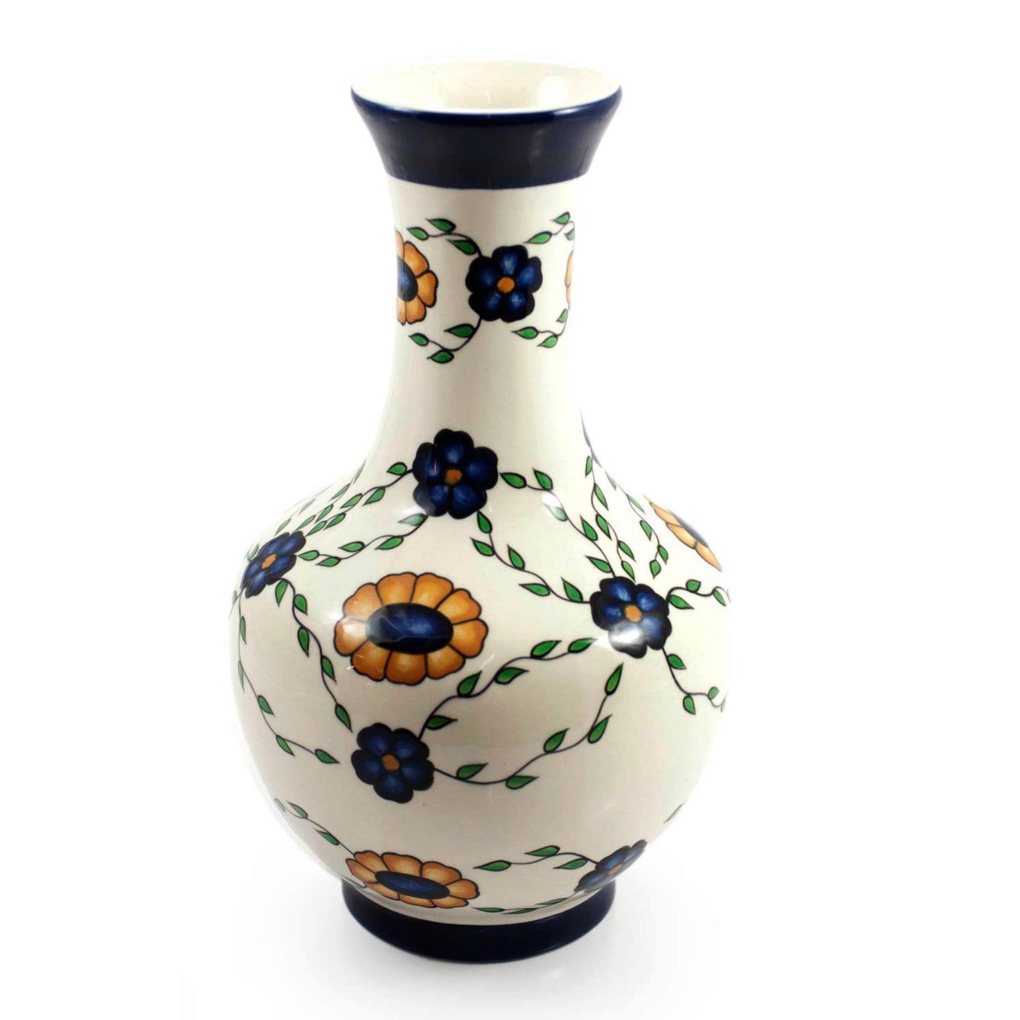 Margarita Daisy Grace Guatemalan Handcrafted Floral Ceramic Vase