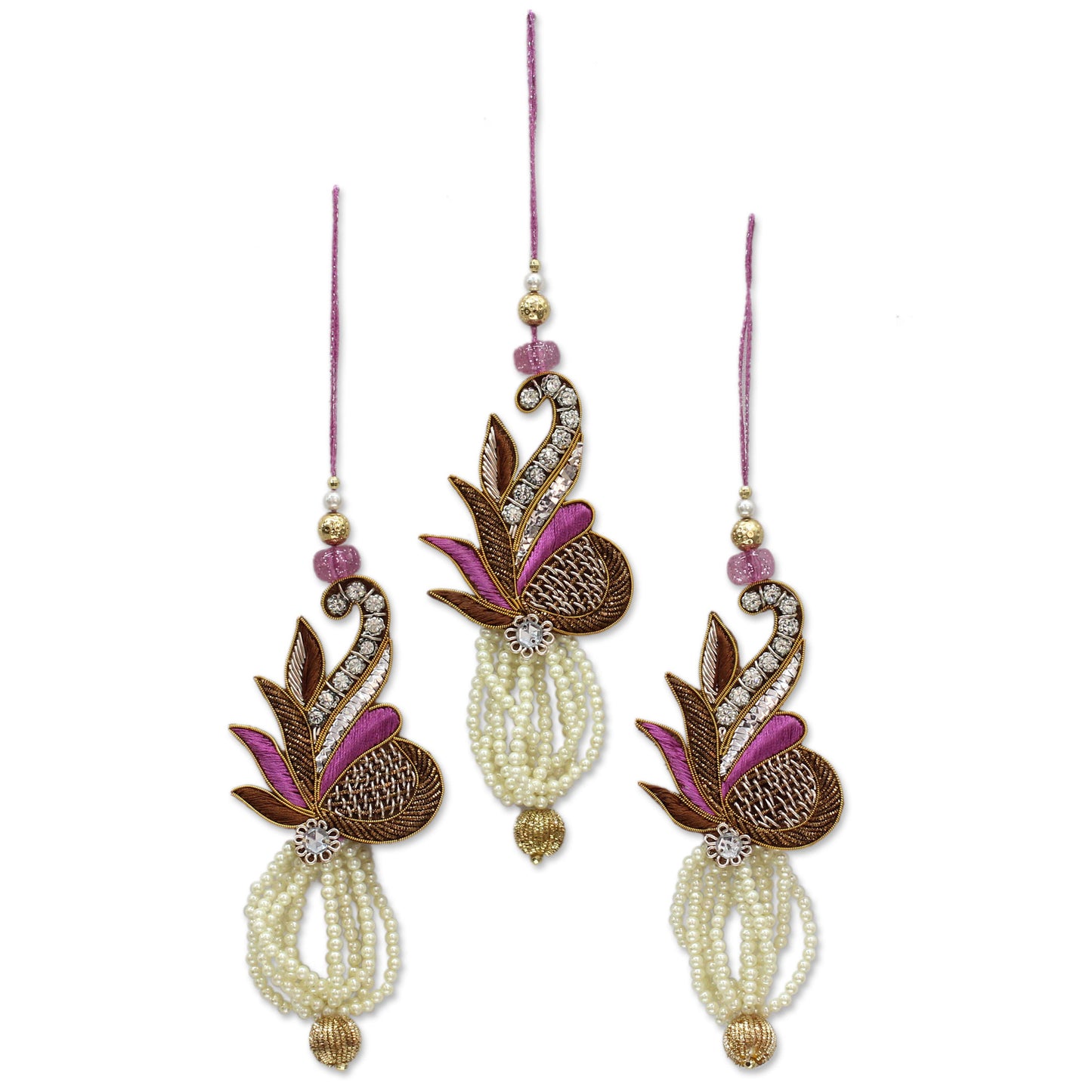 Kolkata Jewel Beaded ornaments (Set of 3)