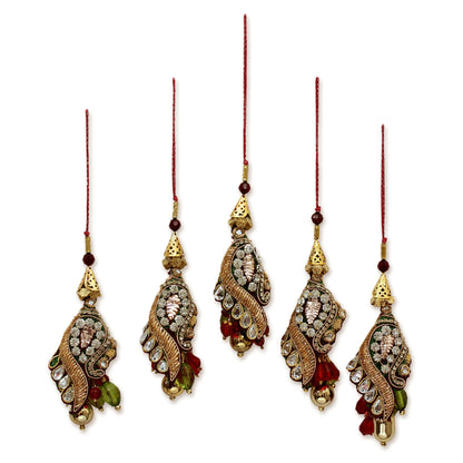 Mughal Glam Hand Crafted Christmas Ornaments (Set of 5)