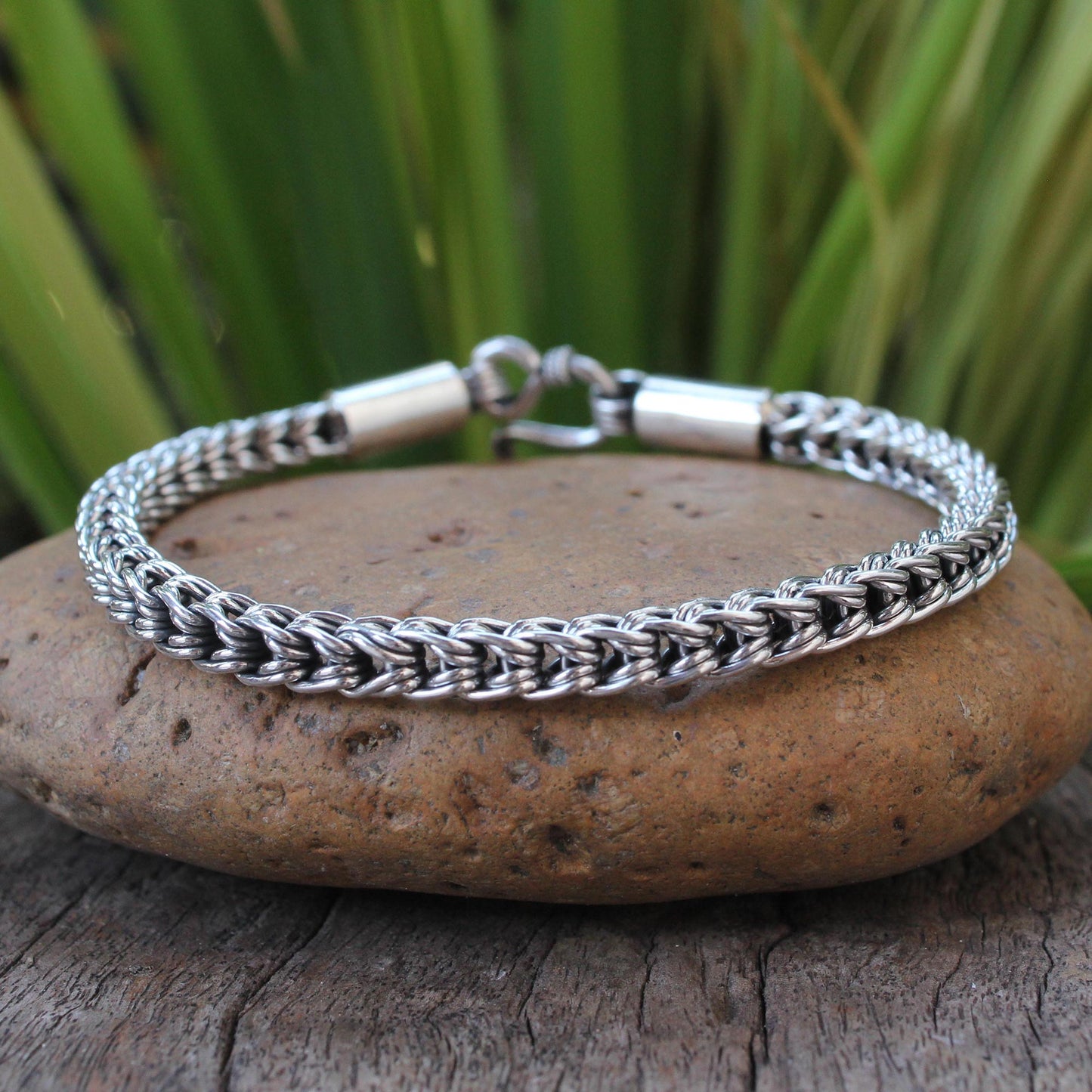 Intricate Textures Sterling Silver Braided Bracelet