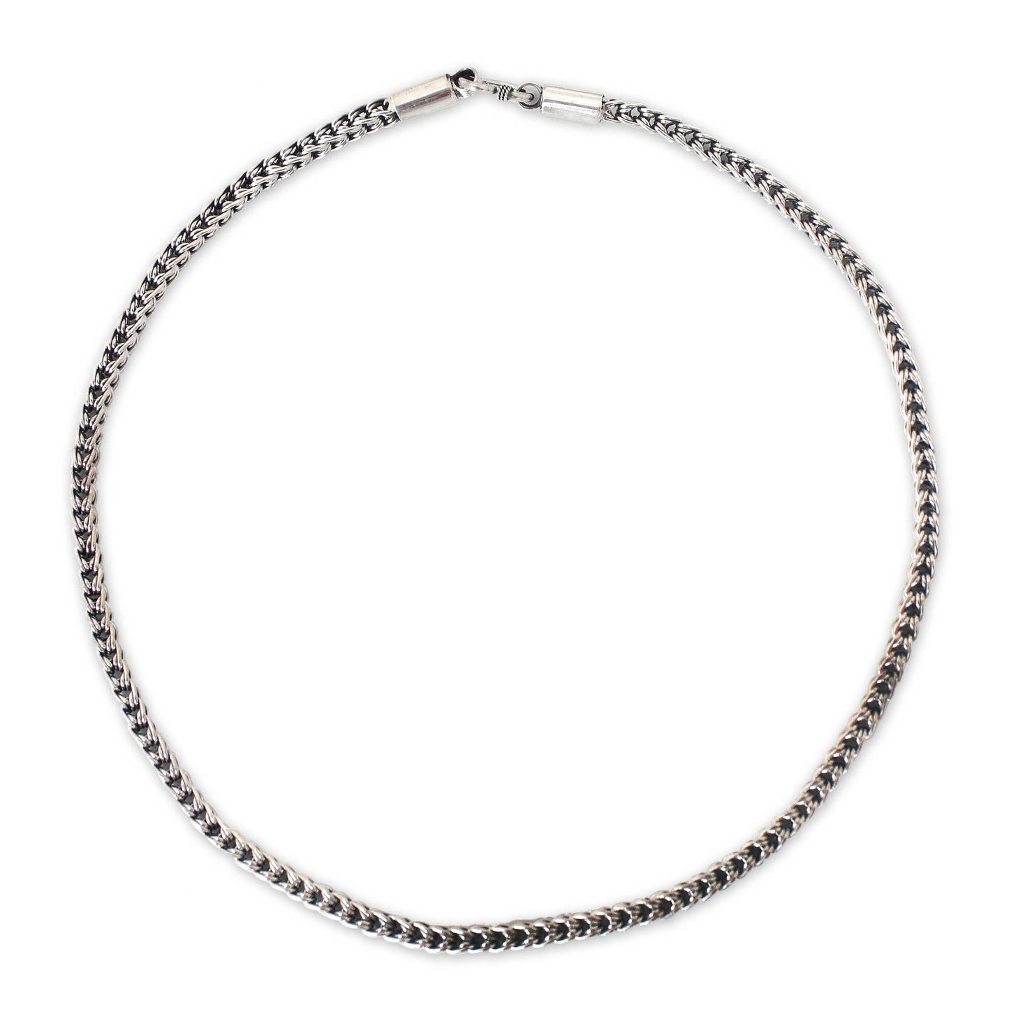 Intricate Textures Sterling silver chain necklace