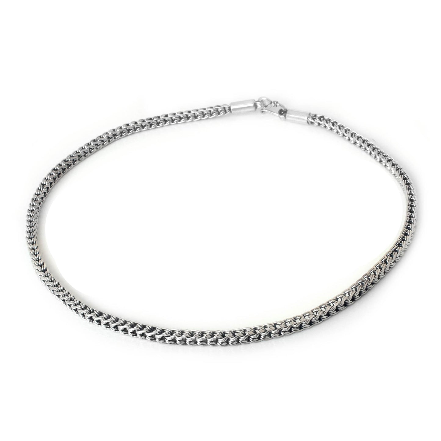 Intricate Textures Sterling silver chain necklace