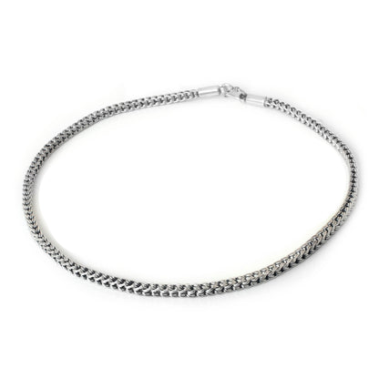 Intricate Textures Sterling silver chain necklace