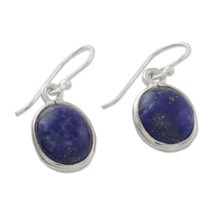 Majestic Blue Lapis Lazuli Oval Earrings