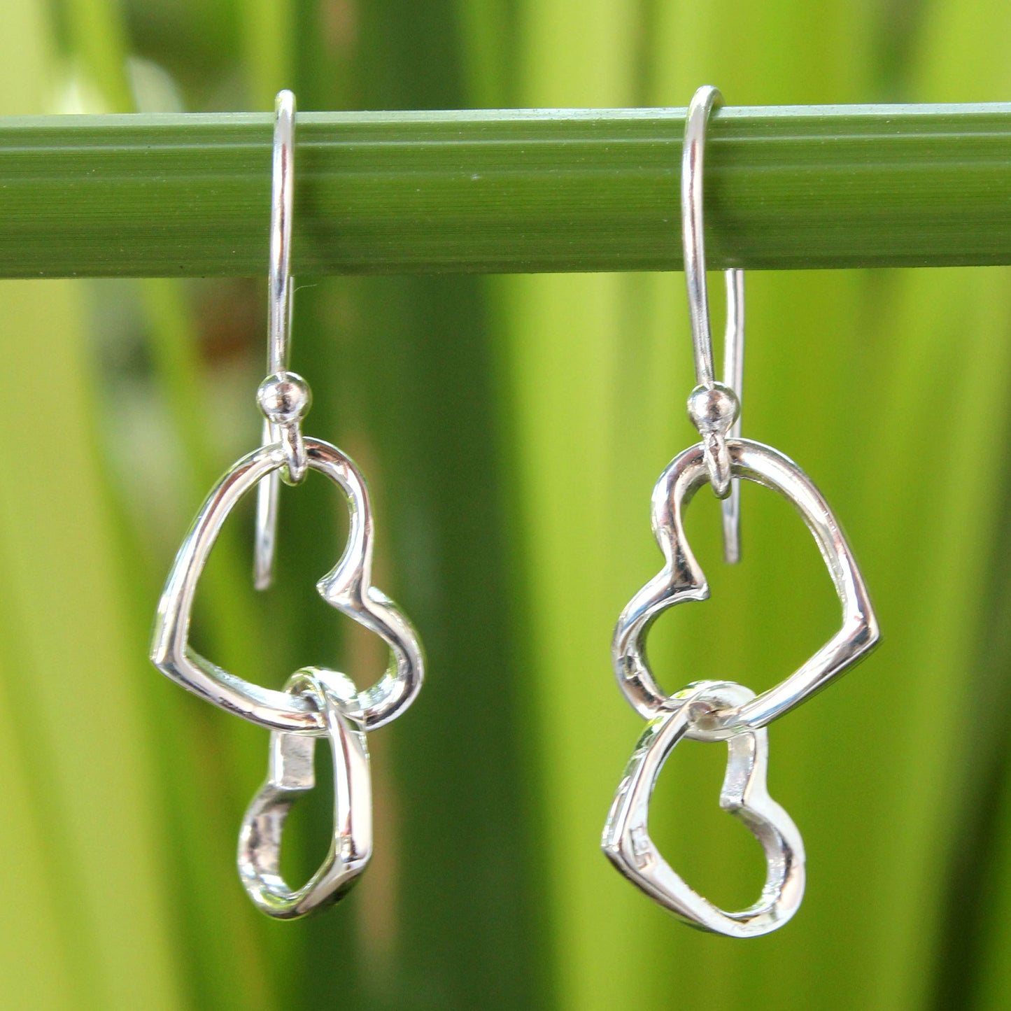 Locked in Love Sterling Silver Earrings