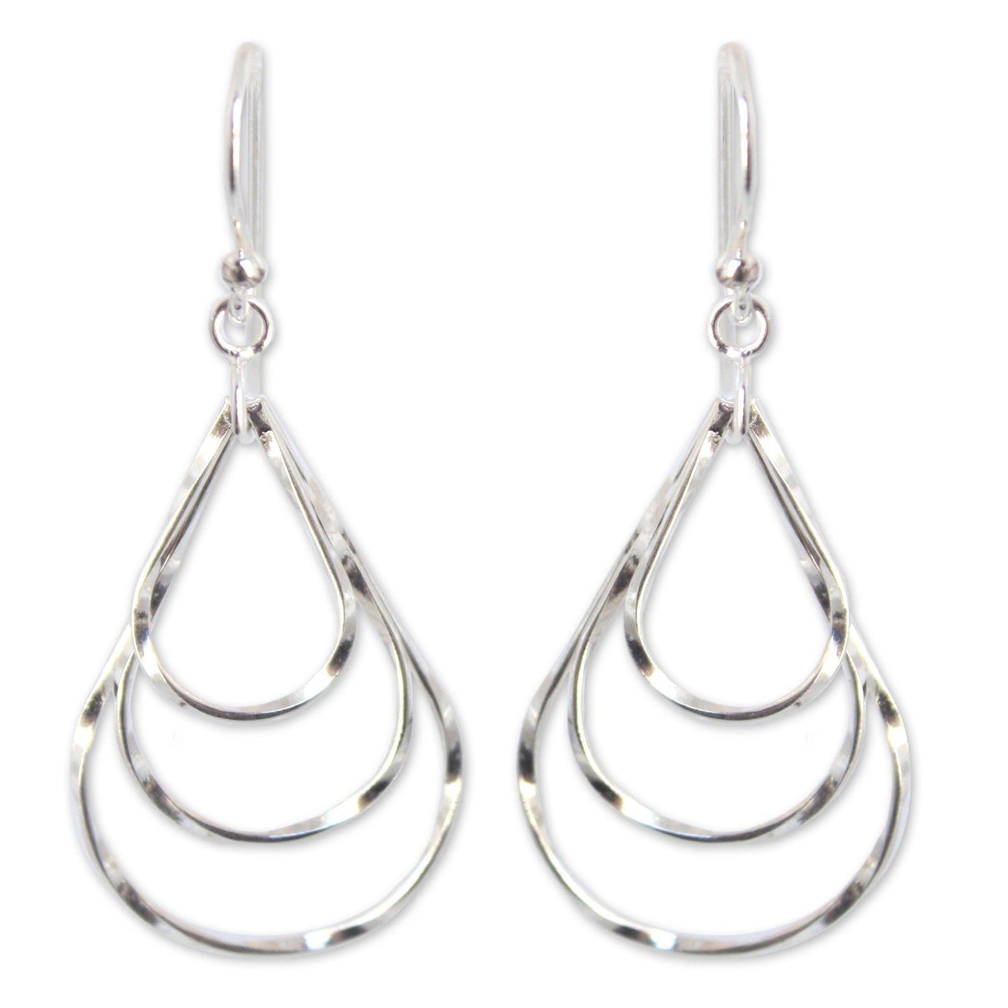 NOVICA - Sterling Silver Raindrop Dangle Earrings