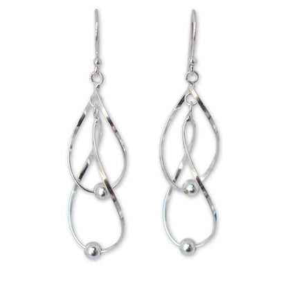 Fabulous Infinity Swirl Silver Dangle Earrings