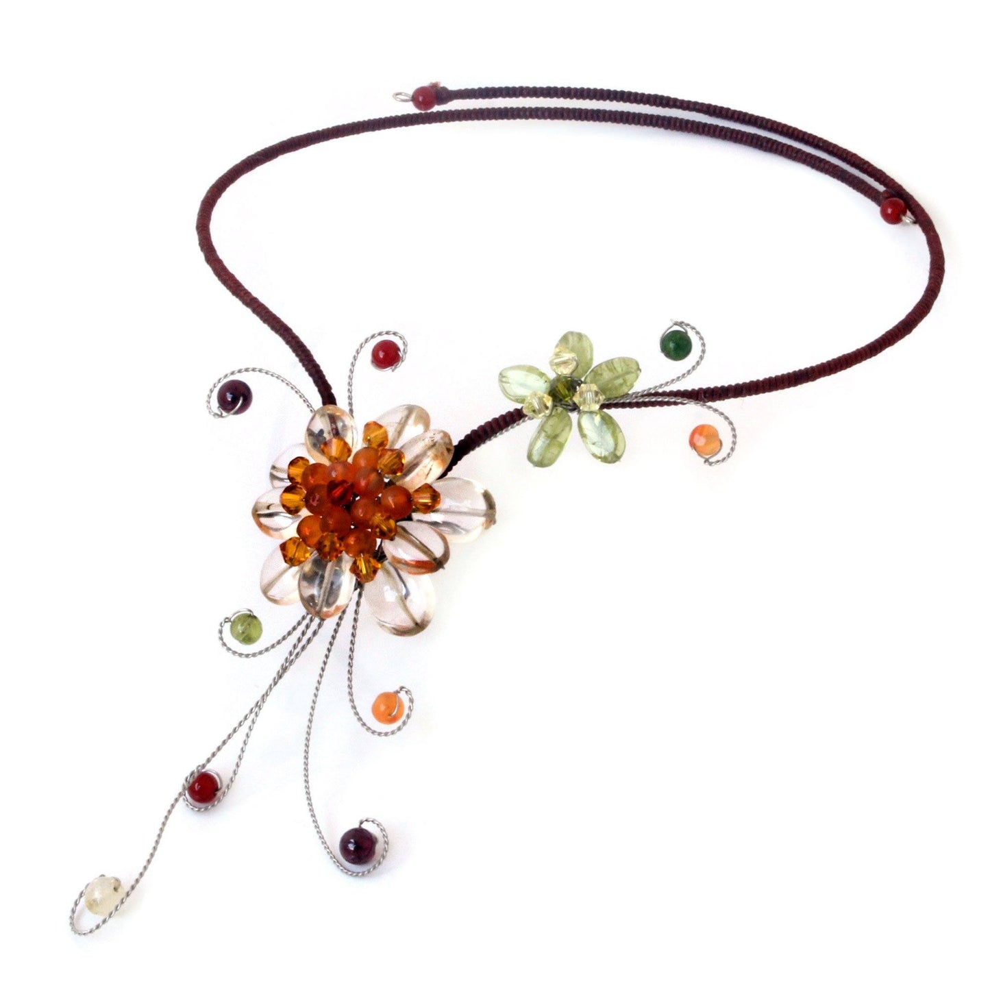 Gorgeous Blossom Multi-Gem Choker Necklace