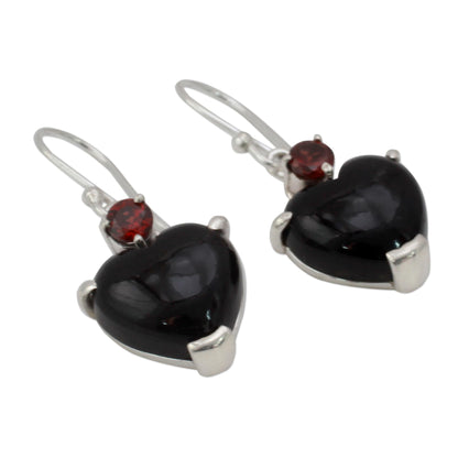 Goth Love Sterling Silver Earrings