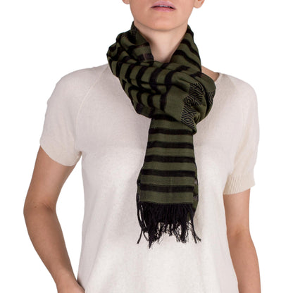 Jade Totonicapan Diamonds Cotton scarf